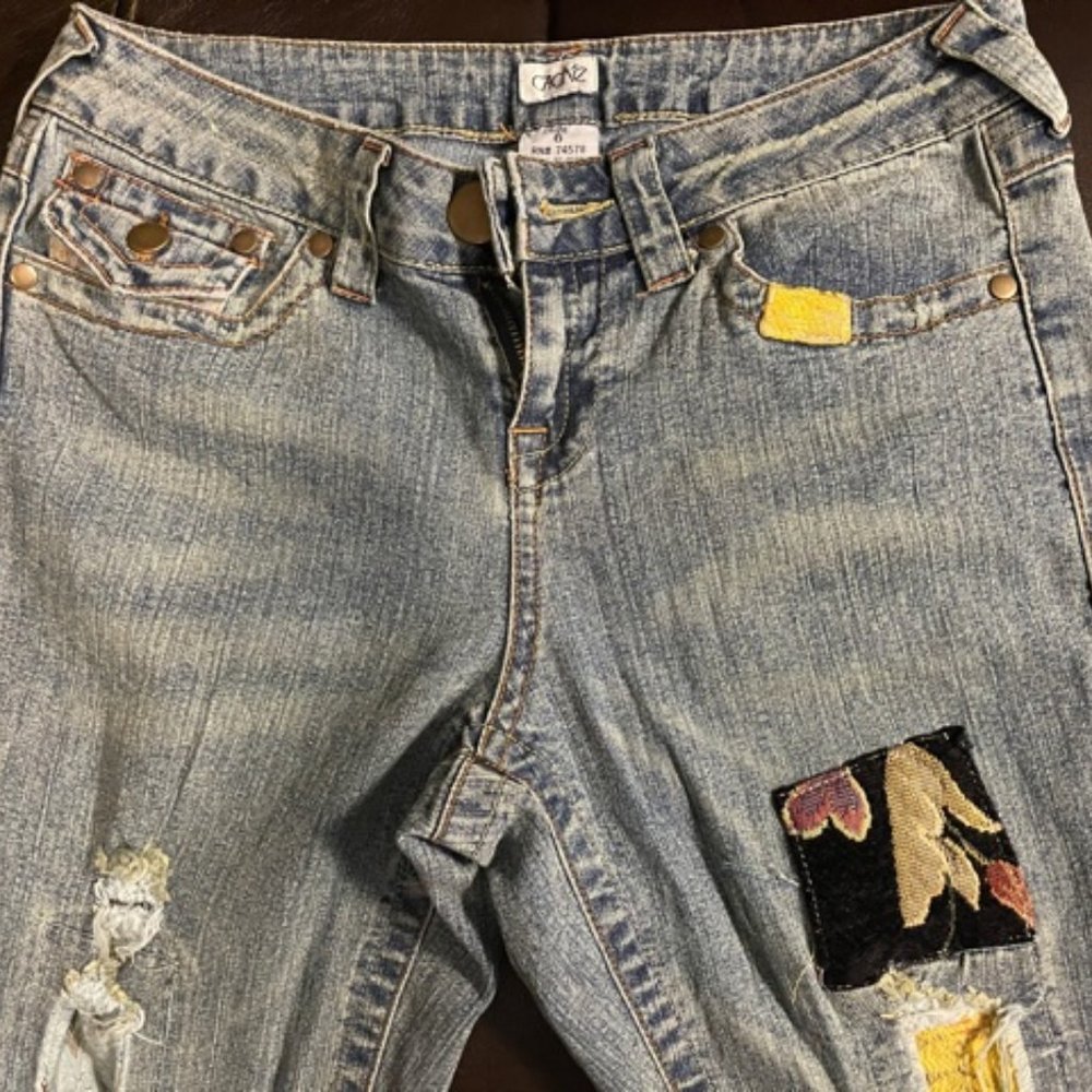 Cache' Distressed New Jeans - image 3